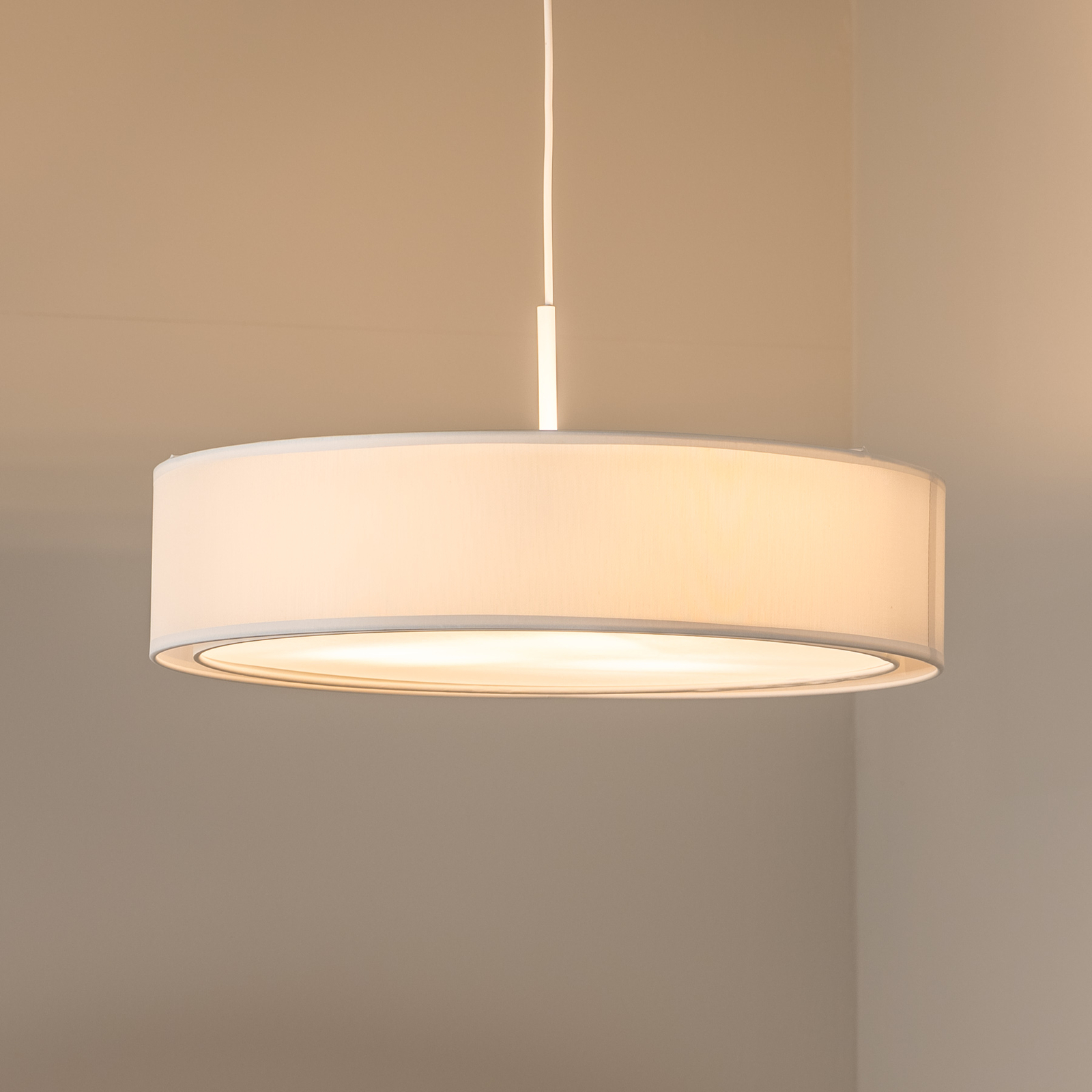 Hänglampa Mist, vit, Ø 56 cm